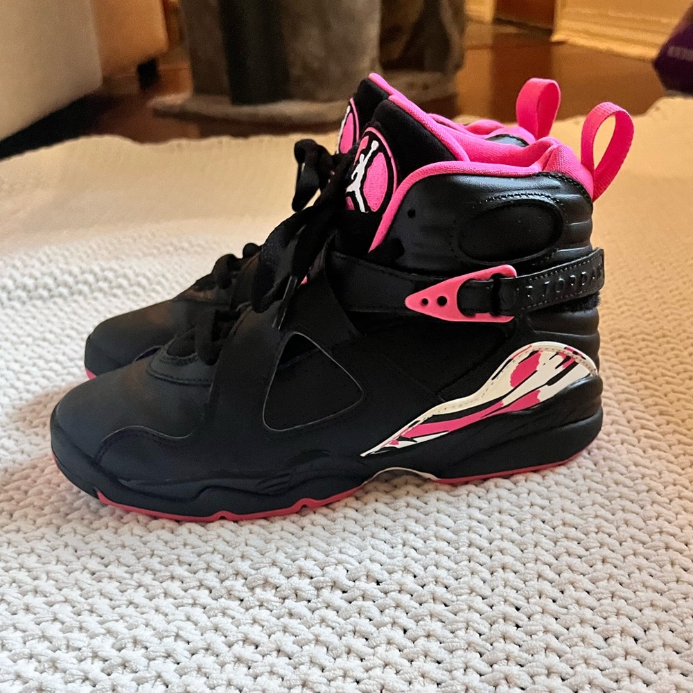 Kids Black and Pink Jordans